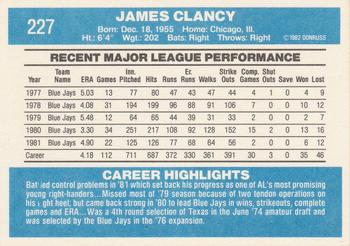 Jim Clancy  baseball card collectible - Main Image 2