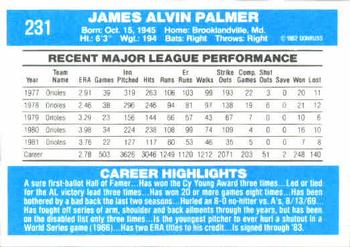 Jim Palmer  baseball card collectible - Main Image 2