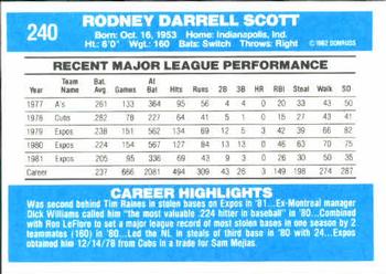 Rodney Scott  baseball card collectible - Main Image 2