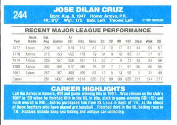 Jose Cruz  baseball card collectible - Main Image 2