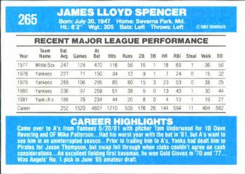 Jim Spencer  baseball card collectible - Main Image 2