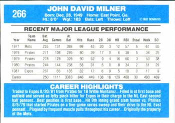 John Milner  baseball card collectible - Main Image 2