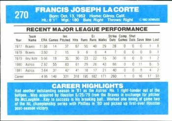 Frank LaCorte  baseball card collectible - Main Image 2