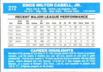 Enos Cabell  baseball card collectible - Main Image 2