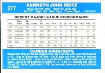 Ken Reitz  baseball card collectible - Main Image 2