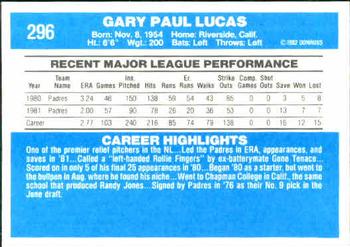 Gary Lucas  baseball card collectible - Main Image 2