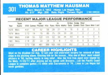Tom Hausman  baseball card collectible - Main Image 2
