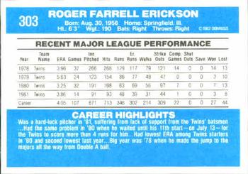 Roger Erickson  baseball card collectible - Main Image 2
