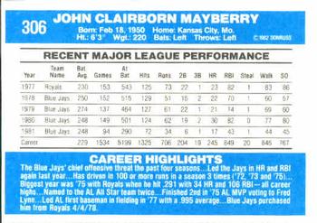 John Mayberry  baseball card collectible - Main Image 2
