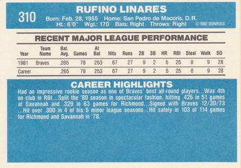 Rufino Linares  baseball card collectible - Main Image 2