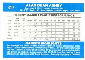 Alan Ashby  baseball card collectible - Main Image 2