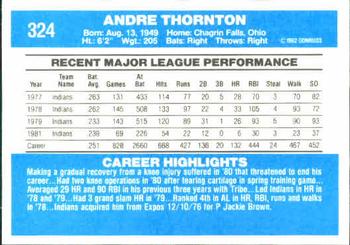 Andre Thornton  baseball card collectible - Main Image 2