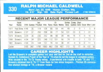 Mike Caldwell  baseball card collectible - Main Image 2