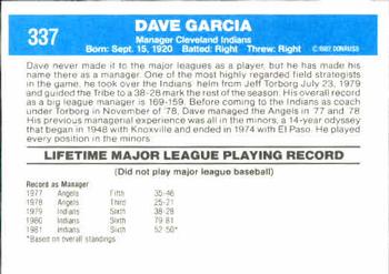 Dave Garcia  baseball card collectible - Main Image 2