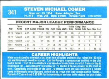 Steve Comer  baseball card collectible - Main Image 2