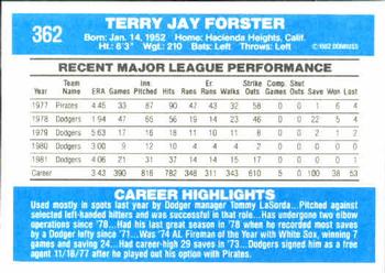 Terry Forster  baseball card collectible - Main Image 2