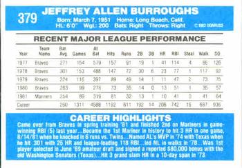Jeff Burroughs  baseball card collectible - Main Image 2