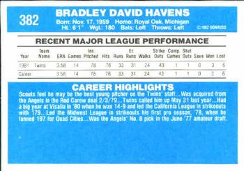 Brad Havens  baseball card collectible - Main Image 2