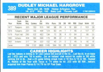 Mike Hargrove  baseball card collectible - Main Image 2