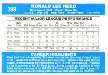 Ron Reed  baseball card collectible - Main Image 2