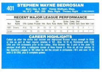 Steve Bedrosian  baseball card collectible - Main Image 2
