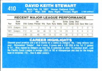 Dave Stewart  baseball card collectible - Main Image 2