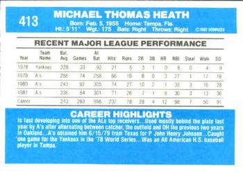 Mike Heath  baseball card collectible - Main Image 2