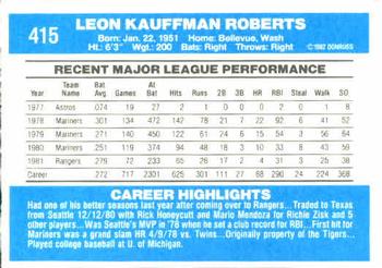 Leon Roberts  baseball card collectible - Main Image 2