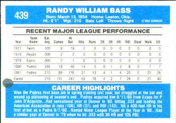 Randy Bass  baseball card collectible - Main Image 2