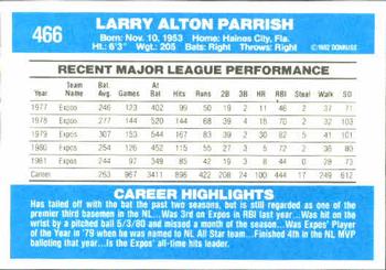 Larry Parrish  baseball card collectible - Main Image 2
