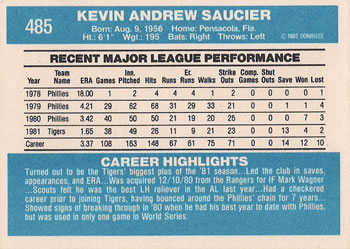 Kevin Saucier  baseball card collectible - Main Image 2