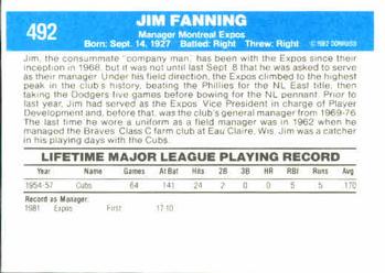 Jim Fanning  baseball card collectible - Main Image 2