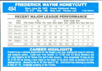 Rick Honeycutt  baseball card collectible - Main Image 2