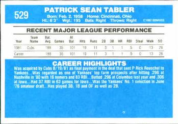 Pat Tabler  baseball card collectible - Main Image 2