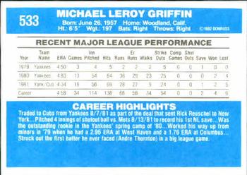 Mike Griffin  baseball card collectible - Main Image 2