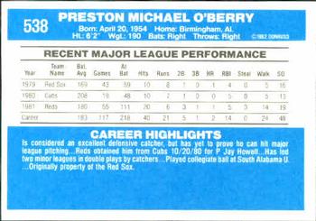 Mike O’Berry  baseball card collectible - Main Image 2