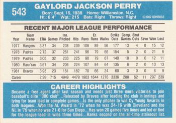 Gaylord Perry  baseball card collectible - Main Image 2
