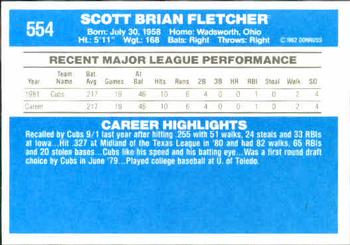 Scott Fletcher  baseball card collectible - Main Image 2