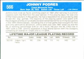 Johnny Podres  baseball card collectible - Main Image 2