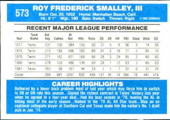 Roy Smalley  baseball card collectible - Main Image 2