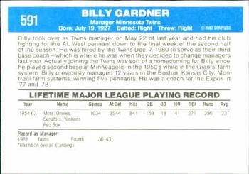 Billy Gardner  baseball card collectible - Main Image 2