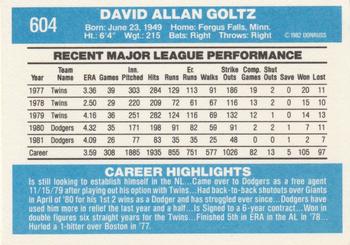 Dave Goltz  baseball card collectible - Main Image 2
