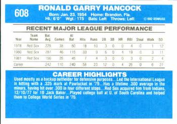 Garry Hancock  baseball card collectible - Main Image 2