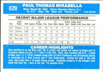 Paul Mirabella  baseball card collectible - Main Image 2