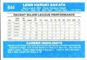 Lenn Sakata  baseball card collectible - Main Image 2