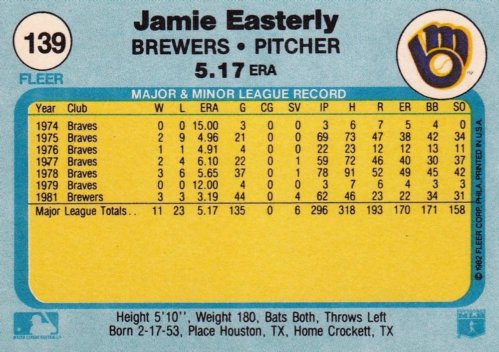 Jamie Easterly  baseball card collectible - Main Image 2