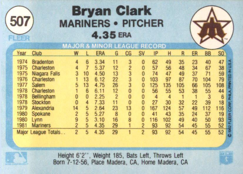 Bryan Clark  baseball card collectible - Main Image 2