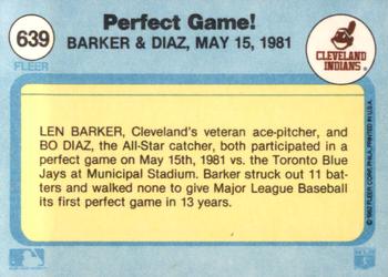 Perfect Game! (Len Barker / Bo Diaz)  baseball card collectible - Main Image 2