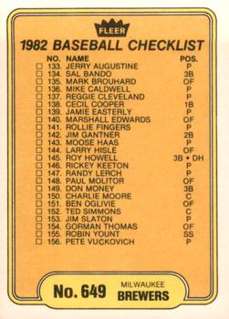 Checklist: Cardinals / Brewers  baseball card collectible - Main Image 2