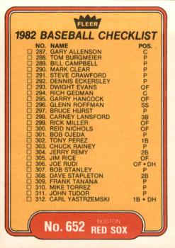 Checklist: Tigers / Red Sox  baseball card collectible - Main Image 2